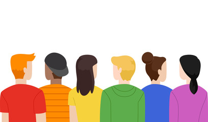 Teens Lgbt Youth Rainbow Colors Illustration