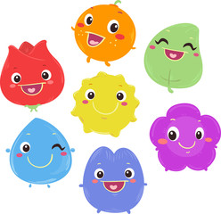 Mascots Color Characters Illustration