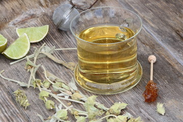 Tea-Time, Herbal Tea, Kräutertee, Bergkräutertee mit Limette und Kandis, Gesundheitstee