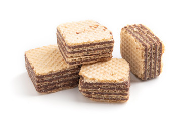 wafer chocolate isolated on white background
