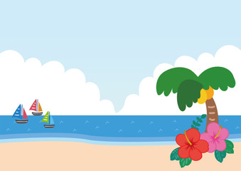 海岸のイラスト素材