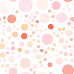 Light Pink, Yellow vector seamless texture with disks.