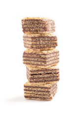 wafer chocolate isolated on white background