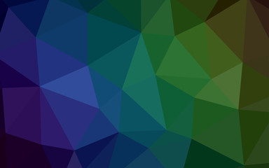 Obraz premium Dark Blue, Green vector polygonal template.
