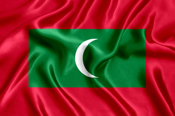 Flag of Maldives is silk