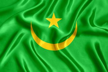 Flag of Mauritania silk