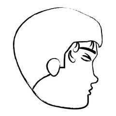 man with fever icon over white background, vector illustration