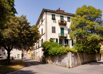 Fototapeta na wymiar Lucca old town cityscape Tuscany Italy