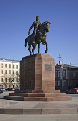 Naklejka premium Monument to Oleg Ryazansky in Ryazan. Russia