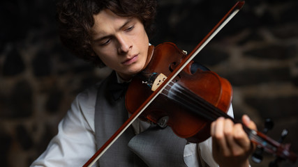 handsome guy with a violin © Maestro7