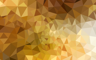 Obraz premium Light Orange vector polygon abstract background.
