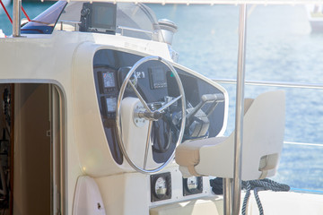 Yatch deck in a shiny day