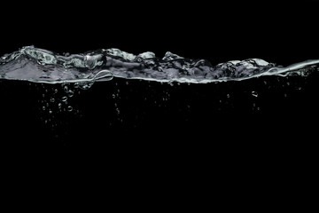 Water black background