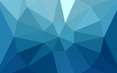 Light BLUE vector polygon abstract background with a gem in a centre.