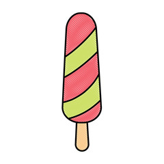 ice cream lolly icon over white background, vector illustration
