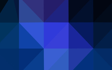 Dark BLUE vector polygon abstract backdrop.