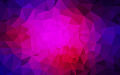 Dark Pink, Blue vector polygonal background.
