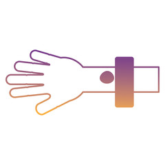 hand with blood drop icon over white background, vector illustration