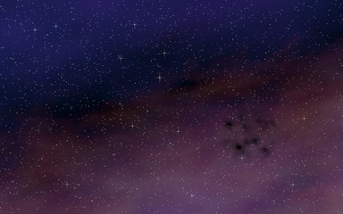 Colorful and beautiful space background. Outer space. Starry outer space texture. 3D illustration