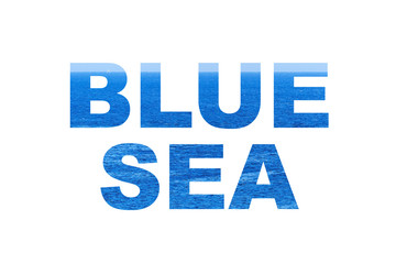 Blue sea word.