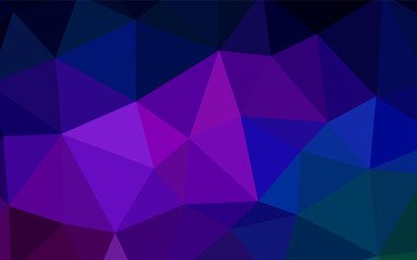 Dark Pink, Blue vector triangle mosaic template.