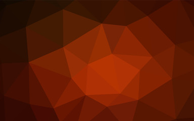 Dark Red vector polygon abstract backdrop.
