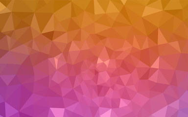Light Pink, Yellow vector triangle mosaic texture.