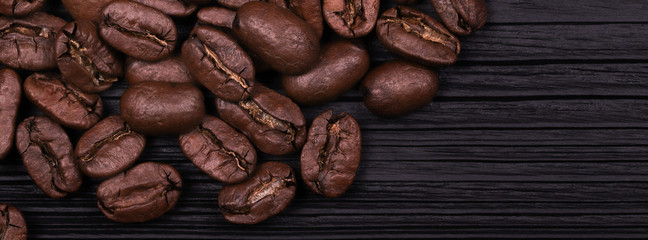  largest coffee beans cracked grains of black fried coffee