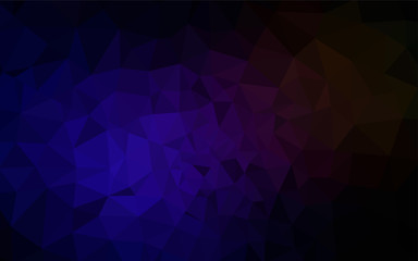 Dark Blue, Red vector polygonal background.
