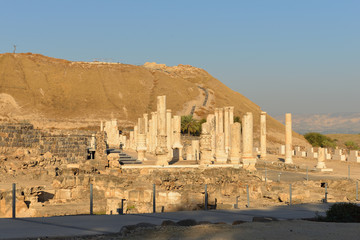 National  archeological park in Beit Shean, Israel