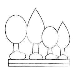 trees plant isolated icon vector illustration design