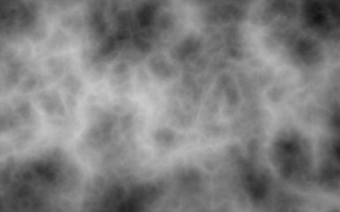 Background of abstract gray color smoke isolated on black color background. The wall of gray fog. 3D illustration