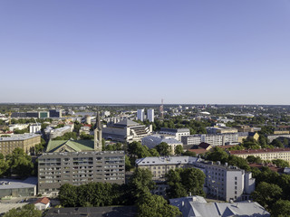 View on cityscape of historical old town of Tallinn