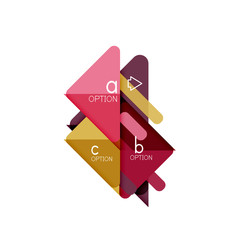 Triangle data visualization design, option infographic layout