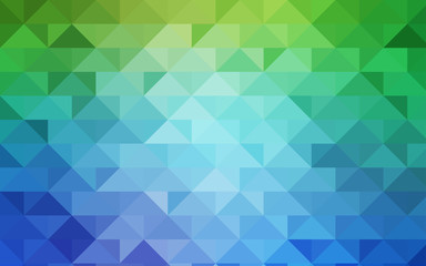 Obraz premium Light Blue, Green vector abstract polygonal pattern.