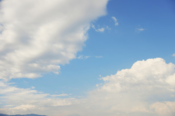 Blue sky background with clouds