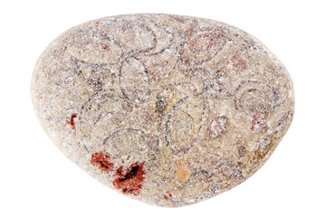 Sea stone isolated on white background
