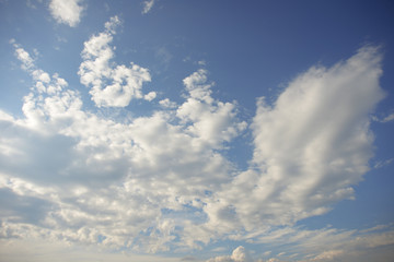 Blue sky background with clouds