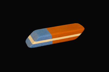 eraser isolated on black background