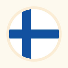 Vector illustrated flag of Finland