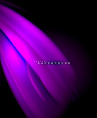 Neon holographic fluid color wave for web, wallpaper, pattern, texture and background