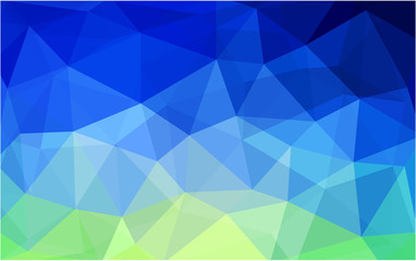 Obraz premium Light Blue, Green vector Polygon Abstract Background. Polygonal Geometric Triangle.