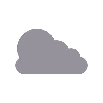 Flat colored cloud icon