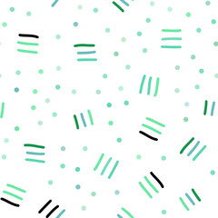 Light Blue, Green vector seamless pattern with abstract lines.