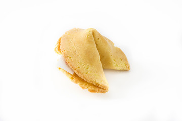 Fortune cookie isolated on white background

