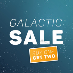 Fototapeta premium Galactic sale illustration.
