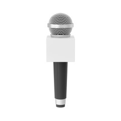 3d rendering microphone with Blank Box isolated