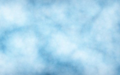 Background of abstract white color smoke isolated on blue color background. The wall of white fog. 3D illustration