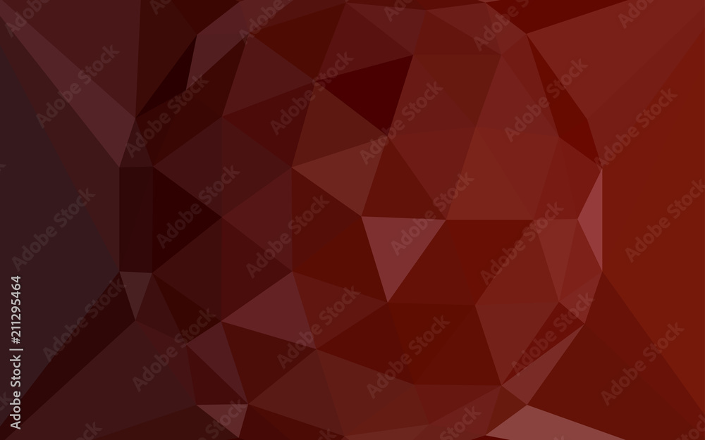 Poster dark red vector low poly layout with a diamond.