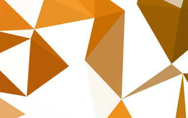Light Orange vector gradient triangles texture.